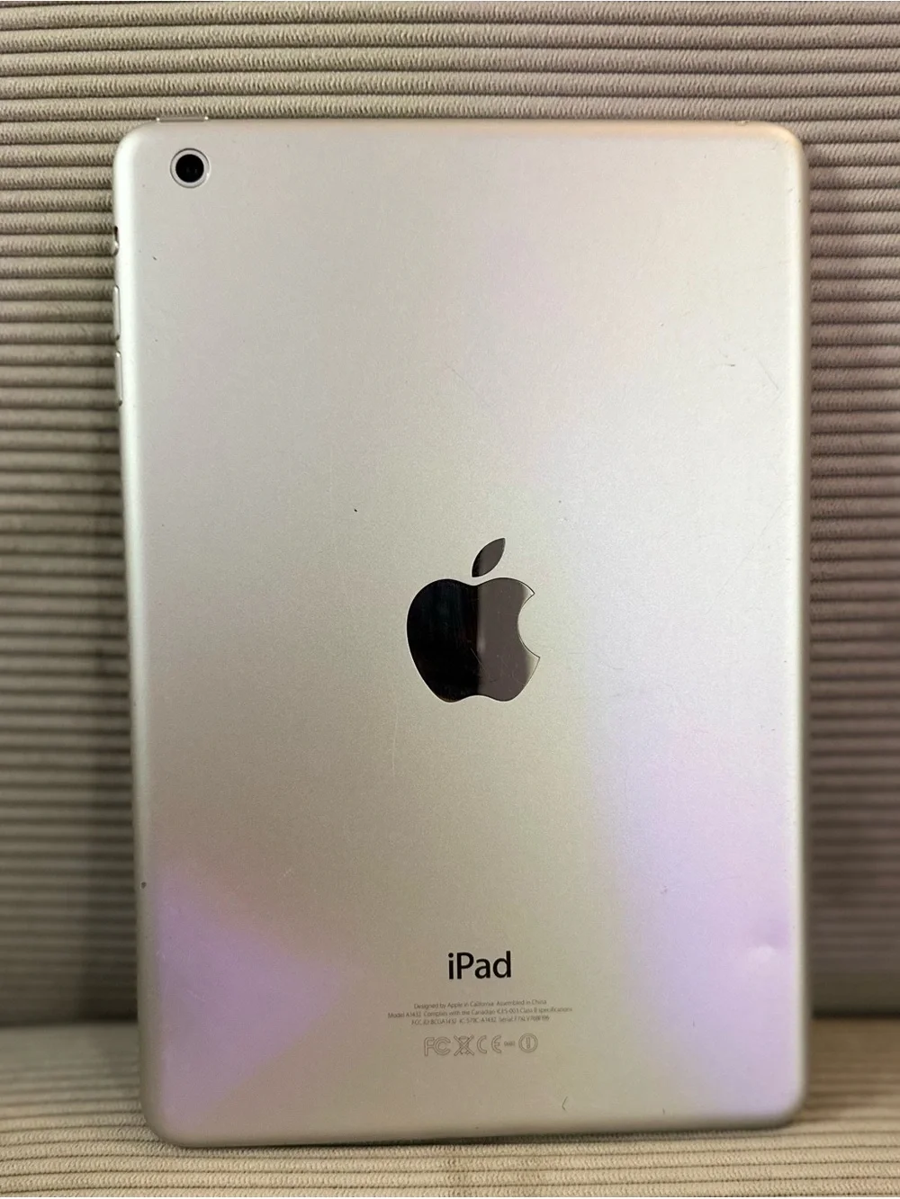 Apple iPad mini (1st Generation) shown has a total capacity of 16 GB
